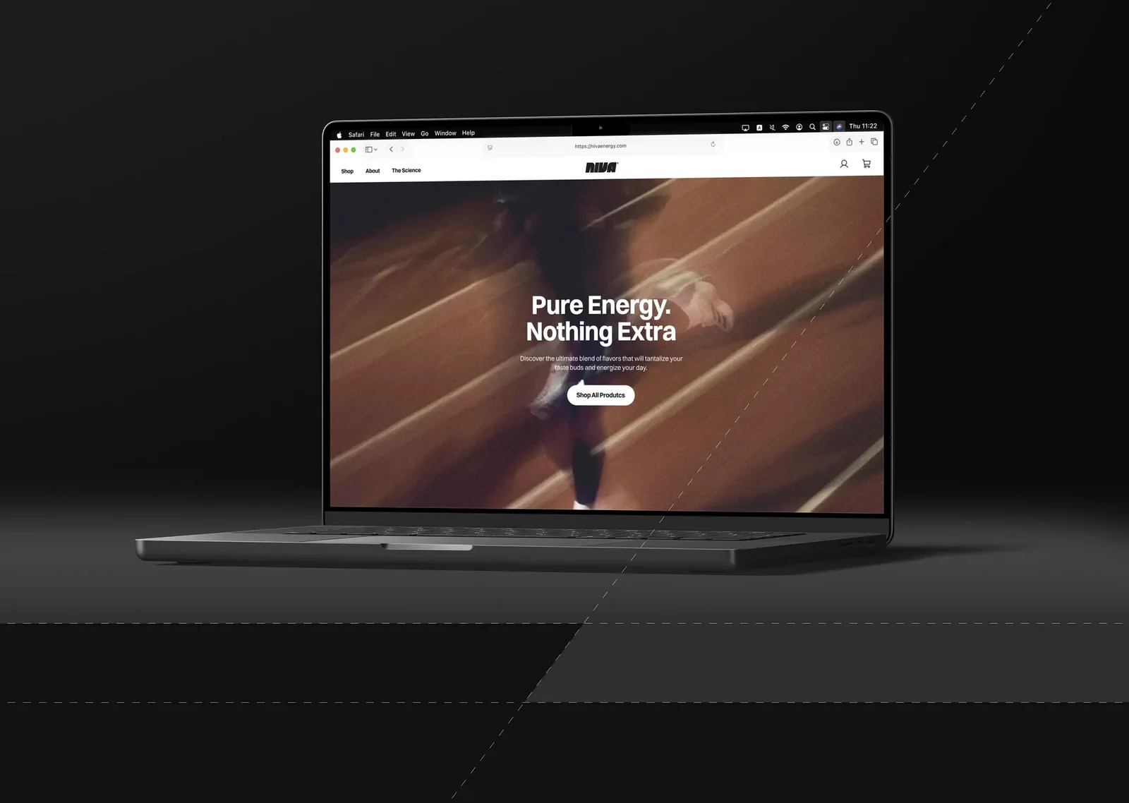 Niva Energy website on a laptop